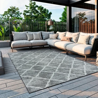 Abbildung von my home Teppich &quot;Veyla&quot;, rechteckig, Rauten Muster, In und Outdoor geeignet, Terrasse &amp; Balkon
