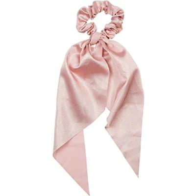 Abbildung von styleBREAKER Damen Haargummi einfarbig mit Schleife im Retro Style, elastisch, Scrunchie, Zopfgummi, Haarband 04027042, Farbe:Altrose