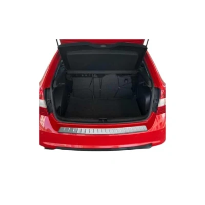 Abbildung von OMAC Ladekantenschutz Stoßstangenschutz kompatibel mit Skoda Rapid Limo 2012 19 Chrom Gebürstet