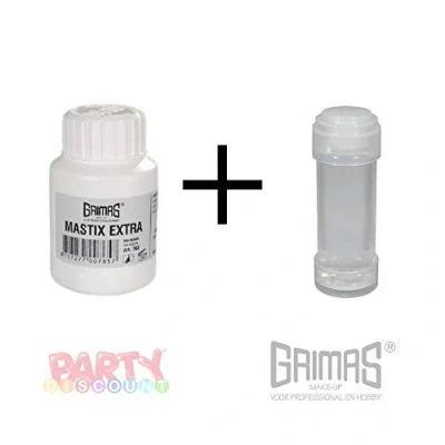 Abbildung von PARTY DISCOUNT Grimas Mastix Extra 100 ml + Remover Profi Hautkleber Set