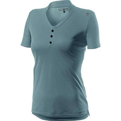 Abbildung von CASTELLI Damen Tech W Polo T Shirt, Silber Gray, XL