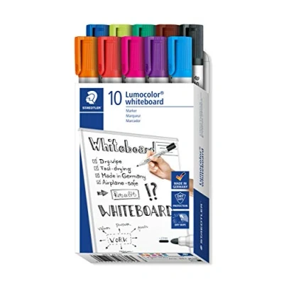 Abbildung von Staedtler Whiteboard Marker Lumocolor 351 B10 Whiteboardmarker Rot, Orange, Lila, Bl