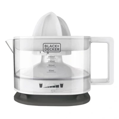 Abbildung von Black &amp; Decker BXCJ25E, Zentrifugal Entsafter, Grau, Transparent, Weiß, 0,35 l, Kunststoff, 25 W