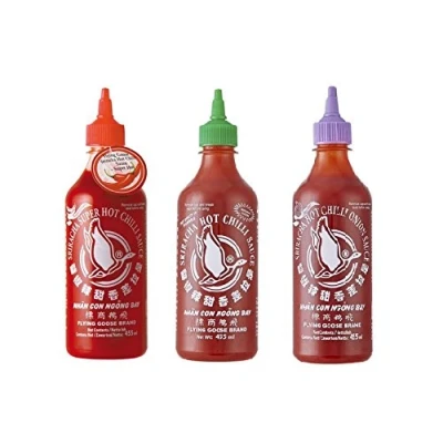 Abbildung von 3er Set Sriracha Hot Chili Sauce versch. Sorten 3 x 455ml Chilli Soße 1 Pamai Pai®