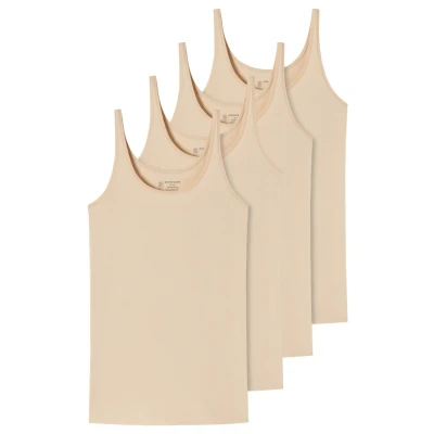 Abbildung von Schiesser 4 PACK Unterhemd/shirt, Damen, Größe: 36, Sand