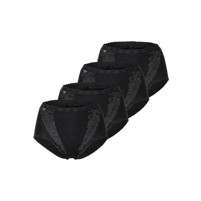 Abbildung von Sloggi SLIP CHIC, MAXI, 4ER PACK, Panties, Damen, Größe: 38, Schwarz