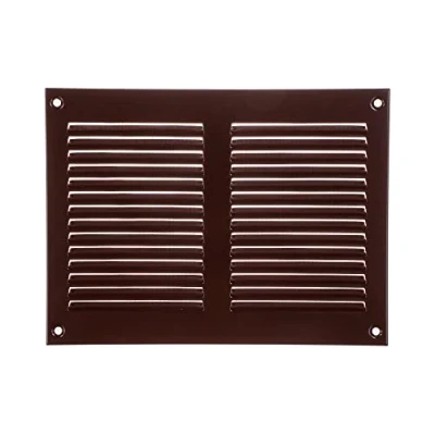 Abbildung von 20 x 15 cm Braun Lüftungsschlitzabdeckung Stahlrückluftgitter für Decke und Seitenwand HVAC mit Schutzscheibe (200 150 mm, Braun)