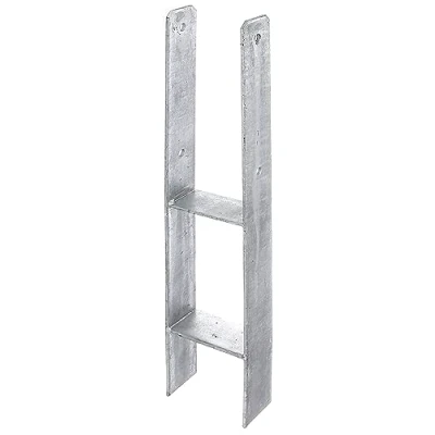 Abbildung von Alberts H Pfostenanker, Materialstärke 5 mm, lichte Breite 111 Höhe 600 mm