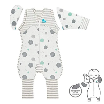 Abbildung von Love To Dream Übergang Pucksack, Baby Schlafsack, Medium (6 8,5kg), Ideal für warme Temperaturen 24 27C, patentiertes abnehmbares Flügel Design, Weiß