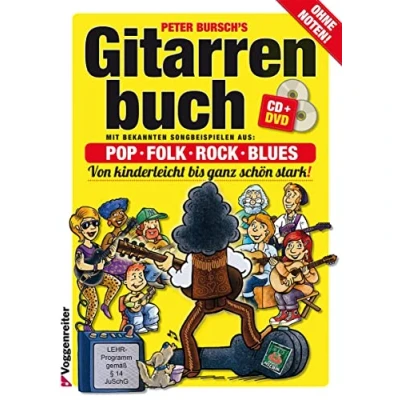 Abbildung von Gitarrenbuch, m. CD Audio, Bd.1, Mit bekannten Liedbeispielen aus Pop, Folk, Rock &amp; Blues von kinderleicht bis ganz schön stark: Das populärste ... stark. und