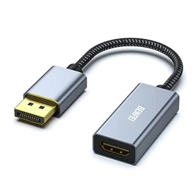 Abbildung von BENFEI DisplayPort auf HDMI Adapter 4K, UHD DP zu Konverter, Kompatibel mit HP, ThinkPad, AMD, Nvidia Desktop Usw.[Nylon geflochten&amp;Aluminum Alloy]