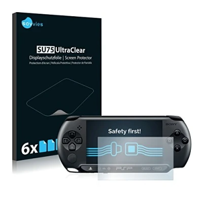 Abbildung von Savvies 6 Stück Schutzfolie für Sony PSP Street E1004 Displayschutz Folie Ultra Transparent