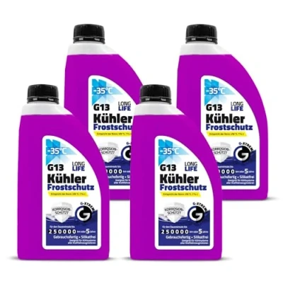 Abbildung von Gamix Hochwertige Autochemikalien Kühlerfrostschutz G13 Kühlflüssigkeit 5 Jahre bis 35C Gebrauchsfertig Kühlmittel Auto 1L (4L)
