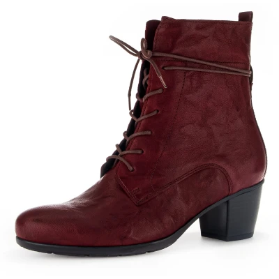 Abbildung von Gabor Schnürstiefelette, Damen, Größe: 41, Rot Schuhe