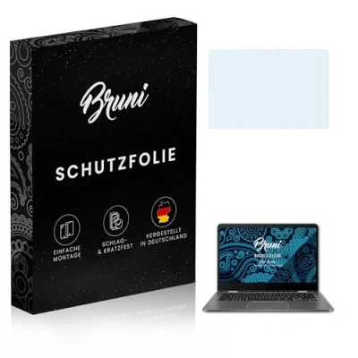 Abbildung von Bruni Schutzfolie kompatibel mit Asus ZenBook Flip 14 UX461UN Folie, glasklare Displayschutzfolie (2X)