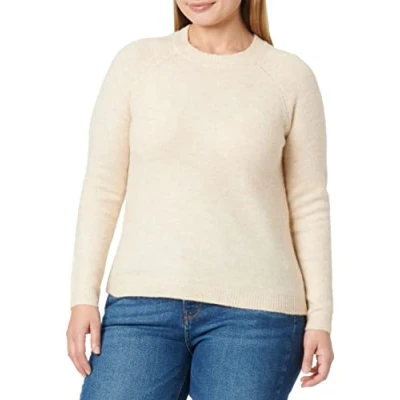 Abbildung von Pieces Pcjuliana LS Oneck NOOS BC Strickpullover, Damen, Größe: Medium, Whitecap gray