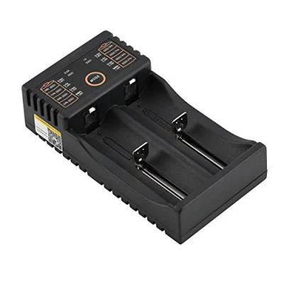 Abbildung von VBESTLIFE Liitokala Lii 202 USB Ladegerät Batterie Ladestation für /18490/18350/17670/17500/16340 und wiederaufladbare Batterien (RCR123)