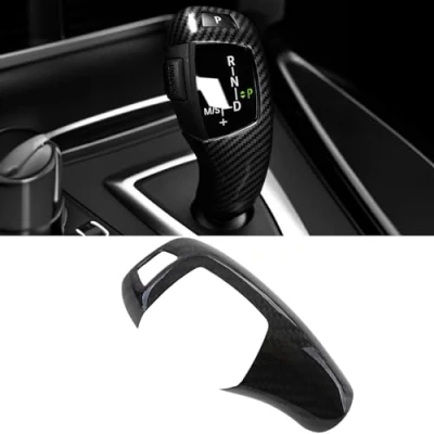 Abbildung von Echt Carbon Cover Automatik Schaltknauf passt für 4er BMW F32 F33 F36 2013 2021