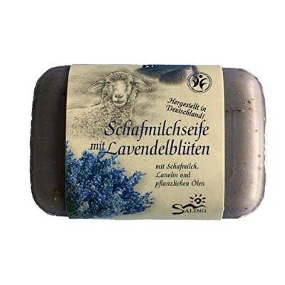 Abbildung von Saling Handseife Schafmilchseife Lavendelblüten 100g