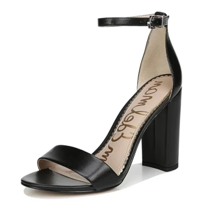 Abbildung von Sam Edelman Damen Yaro Classicyaro Kleid Sandalen, schwarzes Leder, 38.5 EU