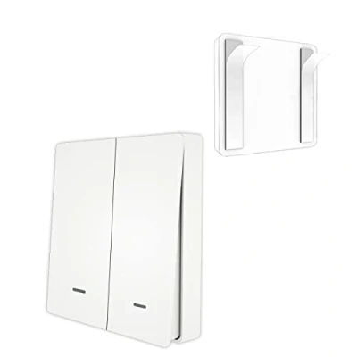 Abbildung von MOES Tuya ZigBee Wireless 6 Szenenschalter Mechanischer Drucktastenregler Batteriebetriebener Senderschalter über Smart Life App Home Automation Szenario für Devices 2 Gang