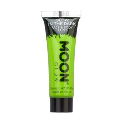 Abbildung von Moon Glow, im Dunkeln leuchtende Gesichts und Körperfarbe, phosphoreszierend, zum Leuchten aufladen (Grün, 12 ml)
