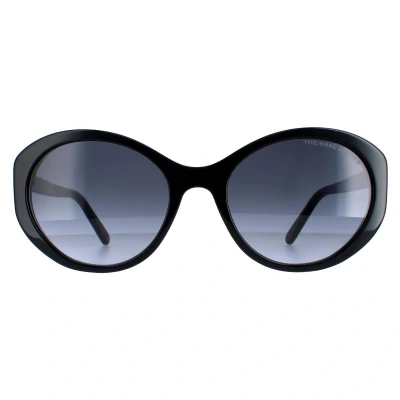 Abbildung von MARC Jacobs Damen 520/S 807/9O Gläser SONNENBRILLEN Acetat Schwarz Grau Rund Normal Schattiert