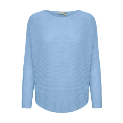 Abbildung von Fransa Eretta Strickpullover, Damen, Größe: Large, Endless sky melange
