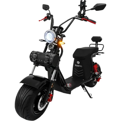Abbildung von Rolektro E Motorroller &quot;E Chopper 45, 60V 25,6Ah Lithium Akku, 3000 Watt&quot;, bis zu 54 km Reichweite, mit USB Anschluss und integr. Alarmanlage