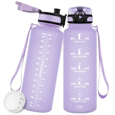 Abbildung von Vikaster 1.5l trinkflasche Sport, BPA frei 1500ml Auslaufsicher Kunststoff Wasserflasche, Große für Büro, Camping, Fitness, Wandern, Yoga, Reisen, Outdoor