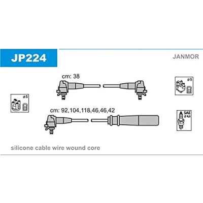 Abbildung von JANMOR JP224 Zündkabelsatz TOYOTA: 4Runner