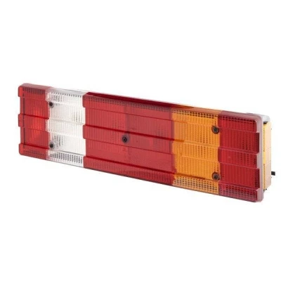 Abbildung von HELLA 2VD 007 500 221 Rückleuchte rechts P21W, R10W 24 Rot, weiß mit Glühlampen Lampenträger MERCEDES BENZ: SK