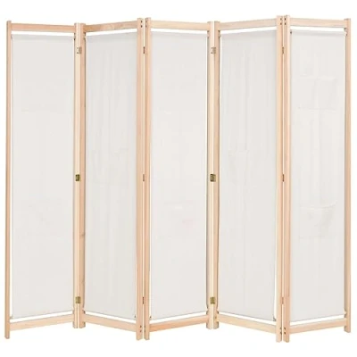 Abbildung von vidaXL Raumteiler 5 TLG. mit 8 Taschen Trennwand Paravent Spanische Wand