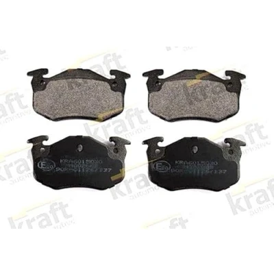 Abbildung von KRAFT 6015030 Bremsbelagsatz Hinterachse PEUGEOT: 206 Schrägheck, 306 SW, RENAULT: CLIO 2, MEGANE 1, 1 Coach
