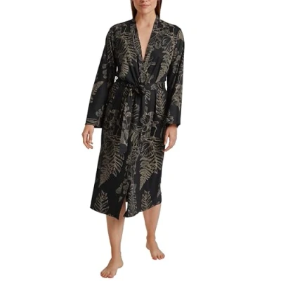Abbildung von Calida Favourites Kimono LÄNGE Bademantel, Damen, Größe: 48/50, Schwarz
