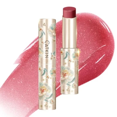 Abbildung von CATKIN Lippenbalsam, 2 in 1 Lippenstift Balm, lippenpflege mit farbe, Saftiger und Glänzender Lippenstift, Glänzendes Finish für Trockene, Rissige Spröde Lippen
