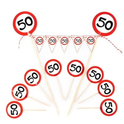 Abbildung von Geburtstagsdeko Tortendeko 50 Geburtstag Deko Frau Mann 50. Tischdeko Tiwoca