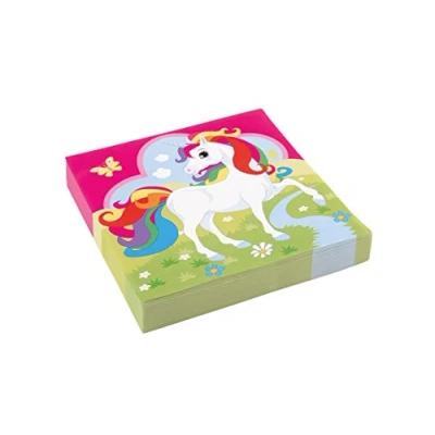 Abbildung von Serviette Einhorn Regenbogen 20 Stücke