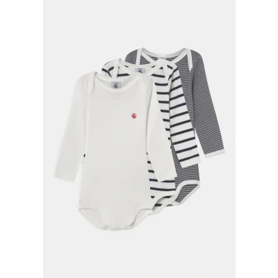 Abbildung von Petit Bateau Unisex BabyGestreifter Body mit langen Ärmeln (3er Pack) , Variante 1, 12 Monate