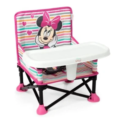 Abbildung von Bright Starts Disney Minnie Maus Pop N Sit Tragbare Sitzerhhung, fr drinnen und drauen, Bodensitz mit Esslernsitz, 6 Mon 3 Jahre
