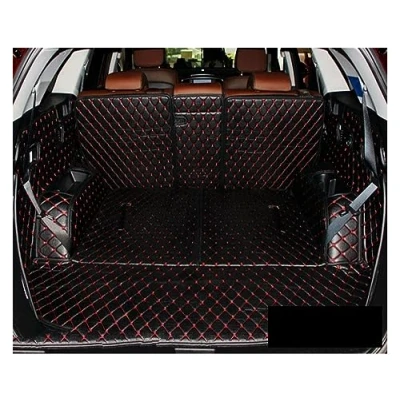 Abbildung von kofferraummatte Für KIA Sorento 7 Sitze 2019 2020 2015 Auto Stamm Matten wasserdichte Boot Teppiche Liner Cargo mat Kofferraummatten (Größe : Black with Red)