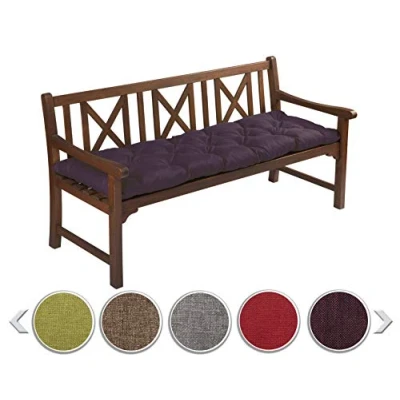 Abbildung von sunnypillow Bankauflage Stuhlkissen viele Farben und Größen zur Auswahl, 100 x 50 cm violett