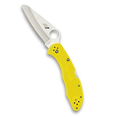 Abbildung von Spyderco, Taschenmesser, Salt 2, Klinge: 7.6 cm, Rot, Klappmesser, Taschenclip, satin finish, gelb