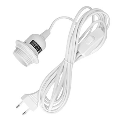 Abbildung von kwmobile E27 Lampenfassung mit Schalter und Netzkabel Elektro Adapter, 354,00 cm