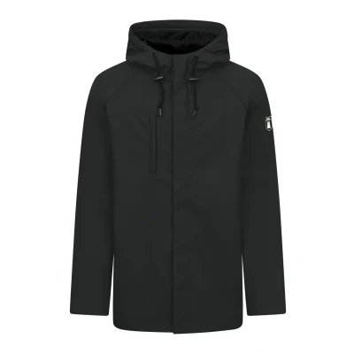 Abbildung von Derbe Plain Regenjacke / wasserabweisende Jacke, Herren, Größe: Large, Jet black