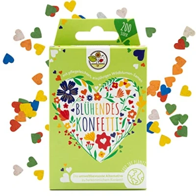 Abbildung von Blühendes Saatgut Konfetti für bunte Wildblumen Farbenfrohes Blumenkonfetti aus 100% biologisch abbaubarem Samenpapier (ca. 200x Stück)