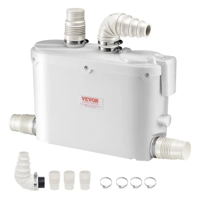 Abbildung von VEVOR Hebeanlage 500W Schmutzwasserpumpe 110L/min Abwasserhebeanlage 8m