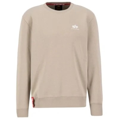 Abbildung von Alpha Industries Basic Small LOGO Sweatshirt, Herren, Größe: Small, Vintage sand