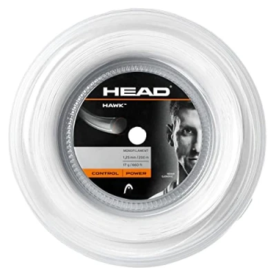 Abbildung von HEAD Unisex Erwachsene Hawk Rolle 200 Tennis Saite, White, 17