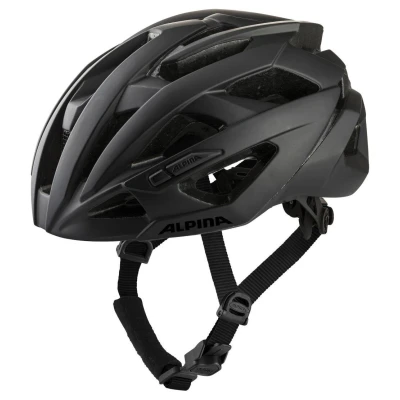 Abbildung von ALPINA VALPAROLA Stoßabsorbierender, Optimal Klimatisierter &amp; Leichter Fahrradhelm Mit Antibakteriellen Polstern Für Erwachsene, black matt, 55 59 cm
